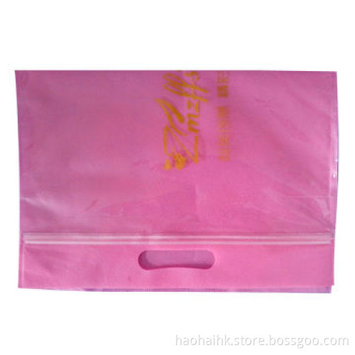 Nonwoven Bags for Gifts or Clothing Packaging, Recyclable, with Transparent Plastic Front